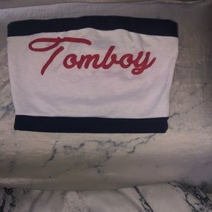 fashion nova “tomboy” tube top size small